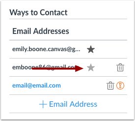 Choose Default Email Address