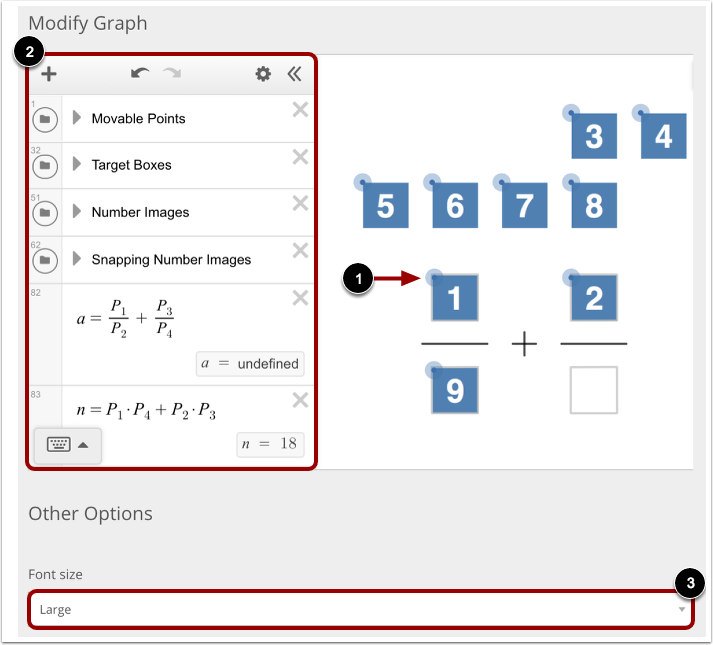 Modify Graph and More Options