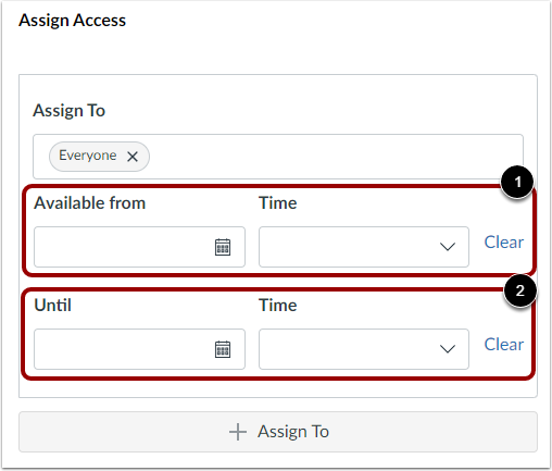 Add Availability Dates