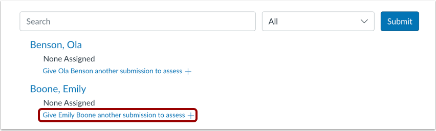 Manually Assign Peer Reviews