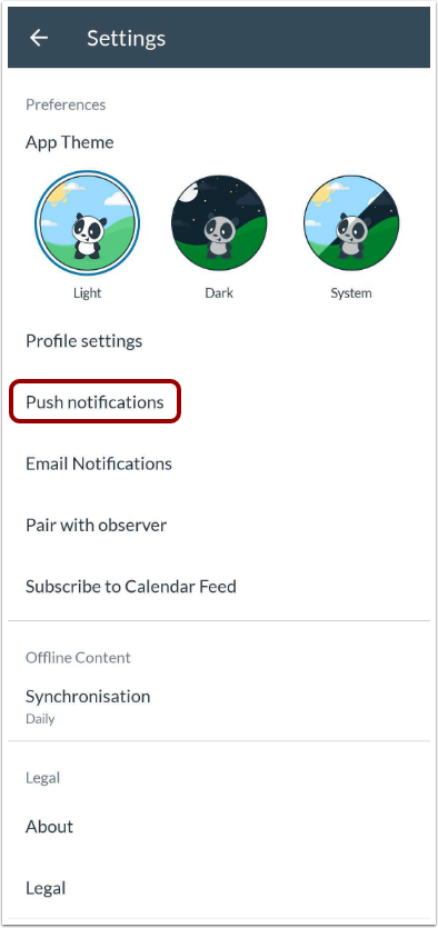 Open Push Notifications