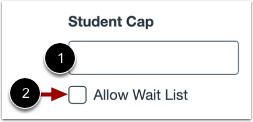 Set Enrollment Cap and Wait List