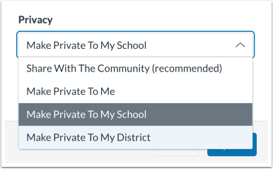 Make Private to My School