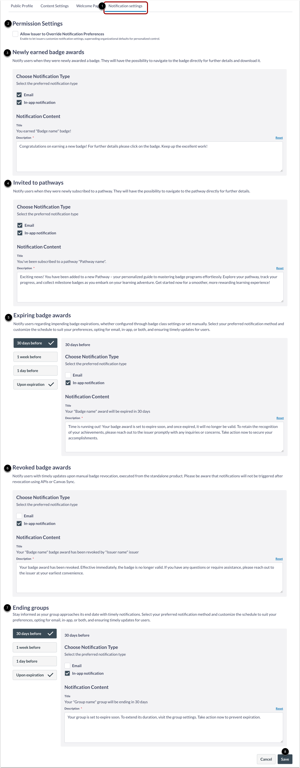 Manage Notification Settings