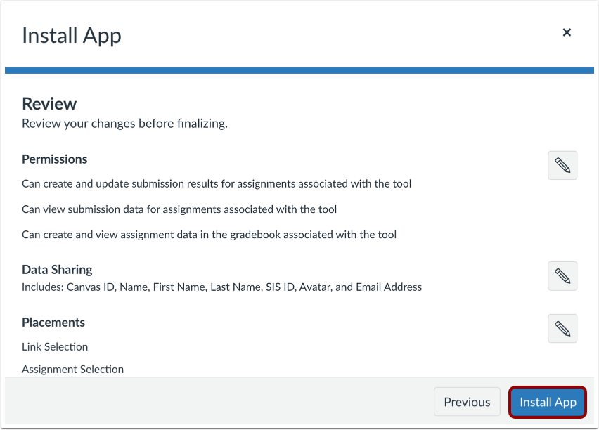 Review and Install App