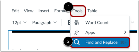 Open Find and Replace