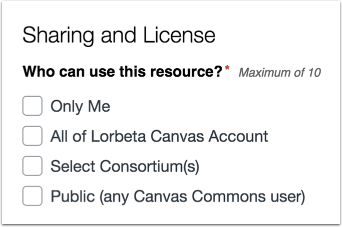 Choose Sharing Option