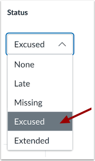 Select Excused Status