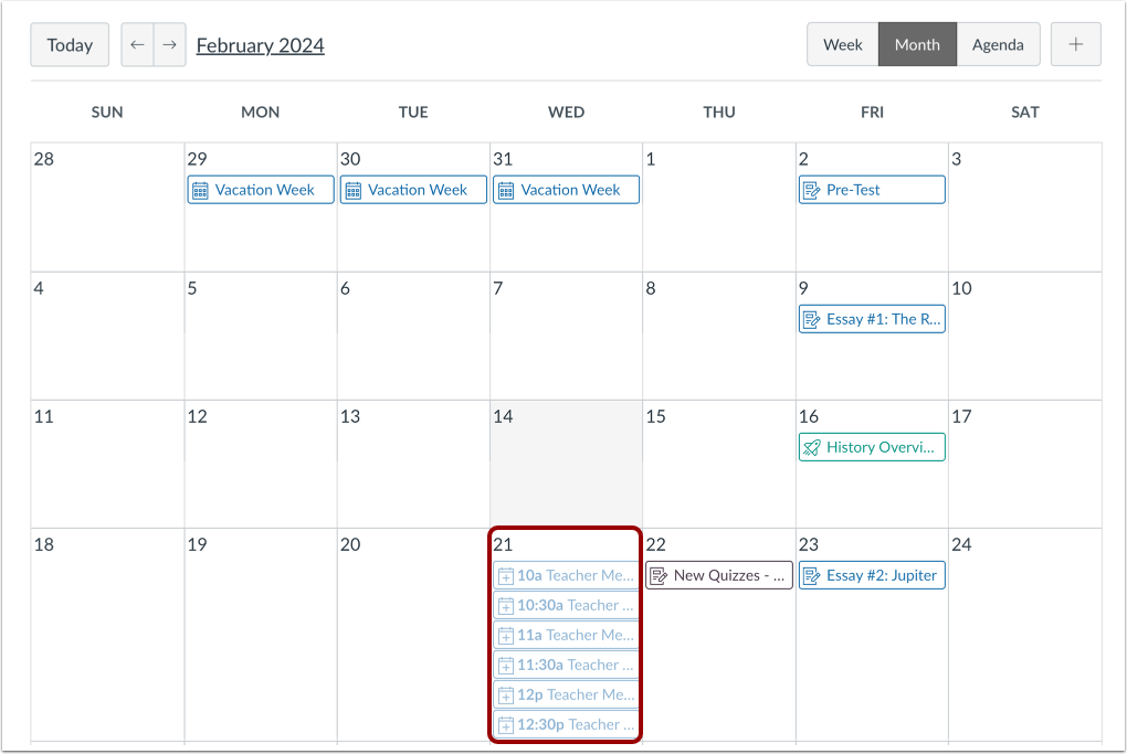 View Appointment Group