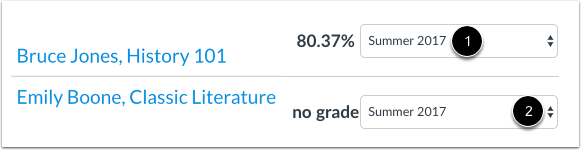 View Grading Periods