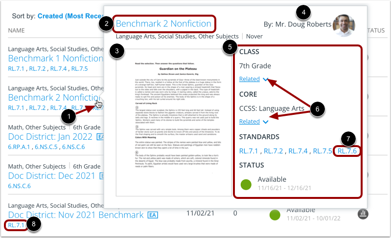 View Additional Assessment Information