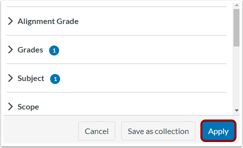 Apply Updated Collection