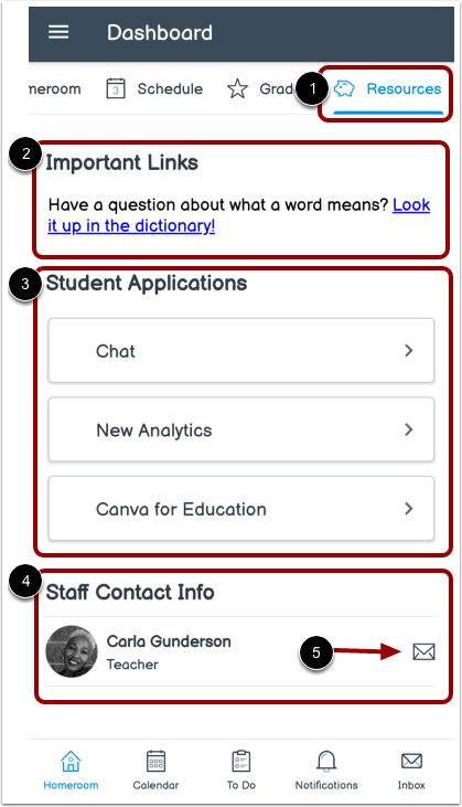 View Homeroom Resources