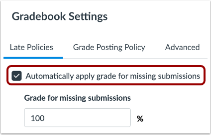 Apply Missing Submission Policy