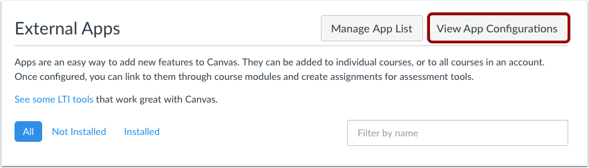 View App Configurations