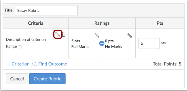 Edit Criterion Description
