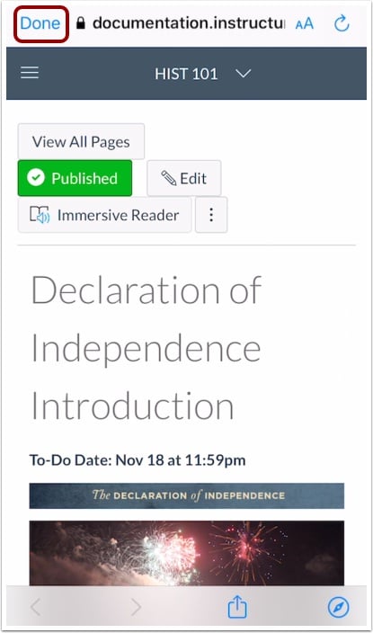 View Front Page Links