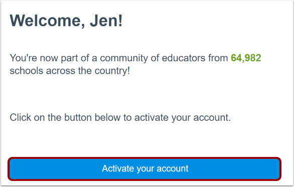 Activate Account by Email