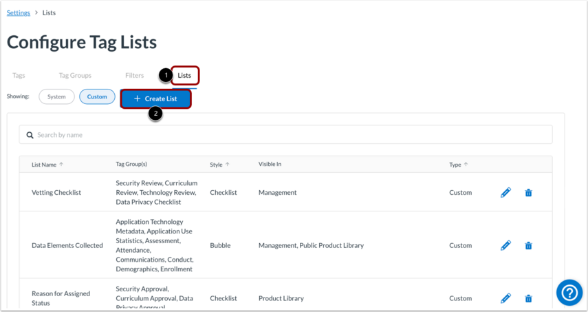 How do I create and manage lists? - Instructure Community