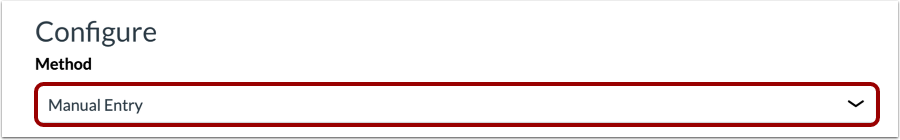 Select Configuration Method