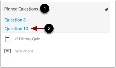 View Pinned Questions
