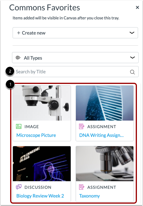 View Commons Favorites