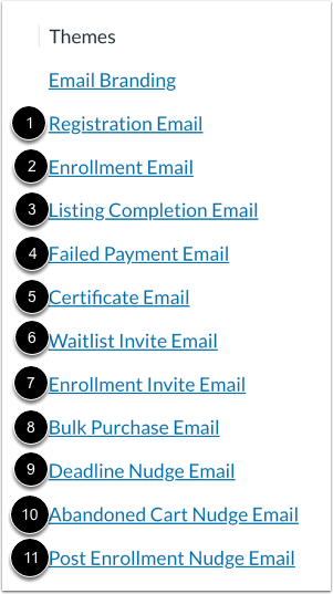 View Email Customization Options