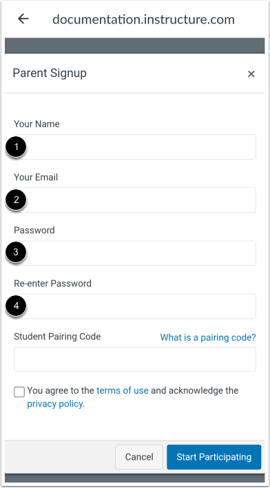 Create Account Credentials