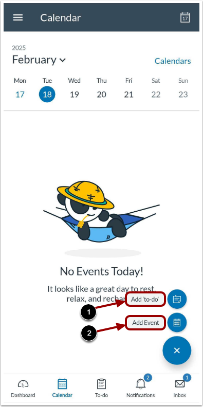Add To-Do Item or Event