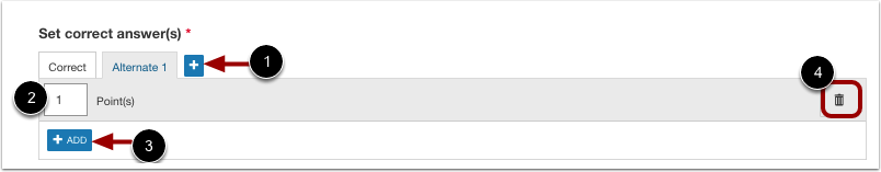 Add Alternate Answer Points
