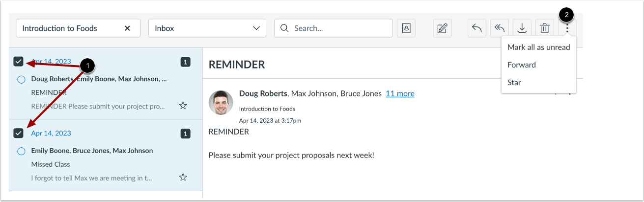 Select Multiple Conversations