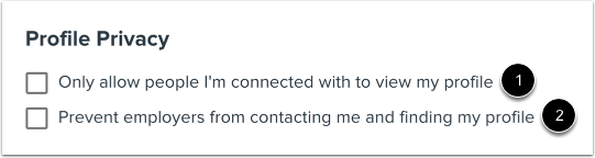View Profile Privacy Settings