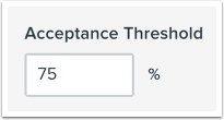 Set Acceptance Threshold