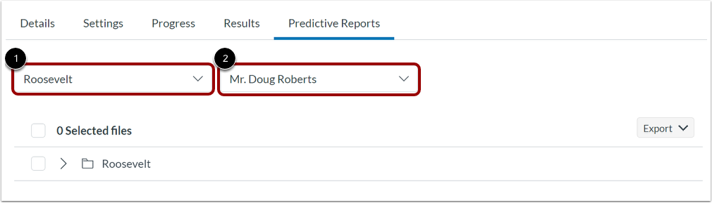 Filter by School or Teacher