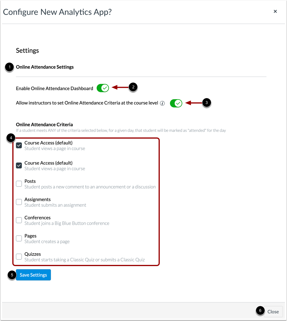 Configure Attendance Report