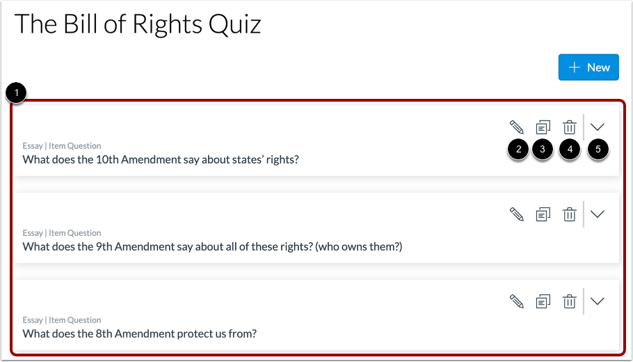 View Item Bank Questions