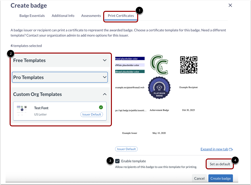 Manage Print Certificate
