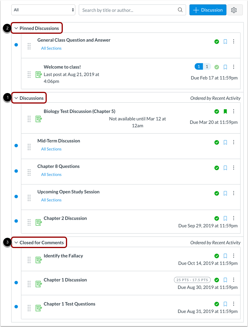 View Discussion Groups