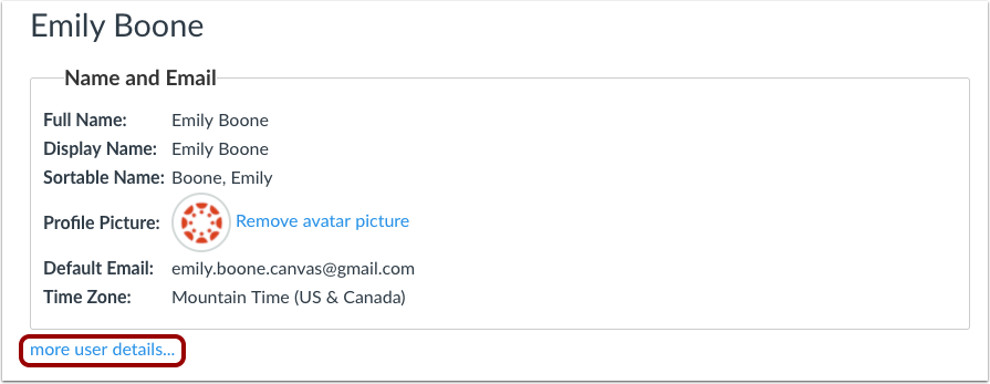 View More User Details