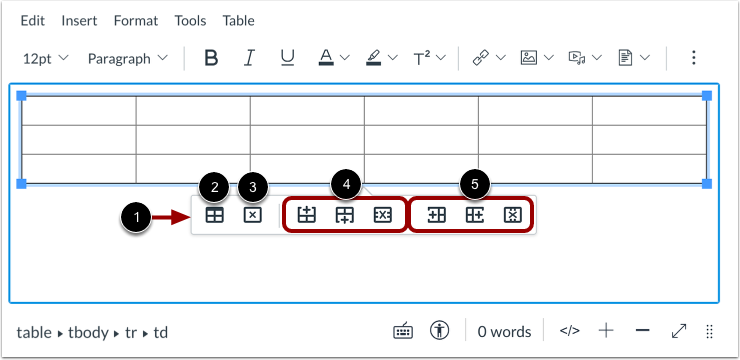 View Table Layout Tools