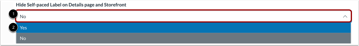 Hide Self-paced Label on Details Page and Storefront