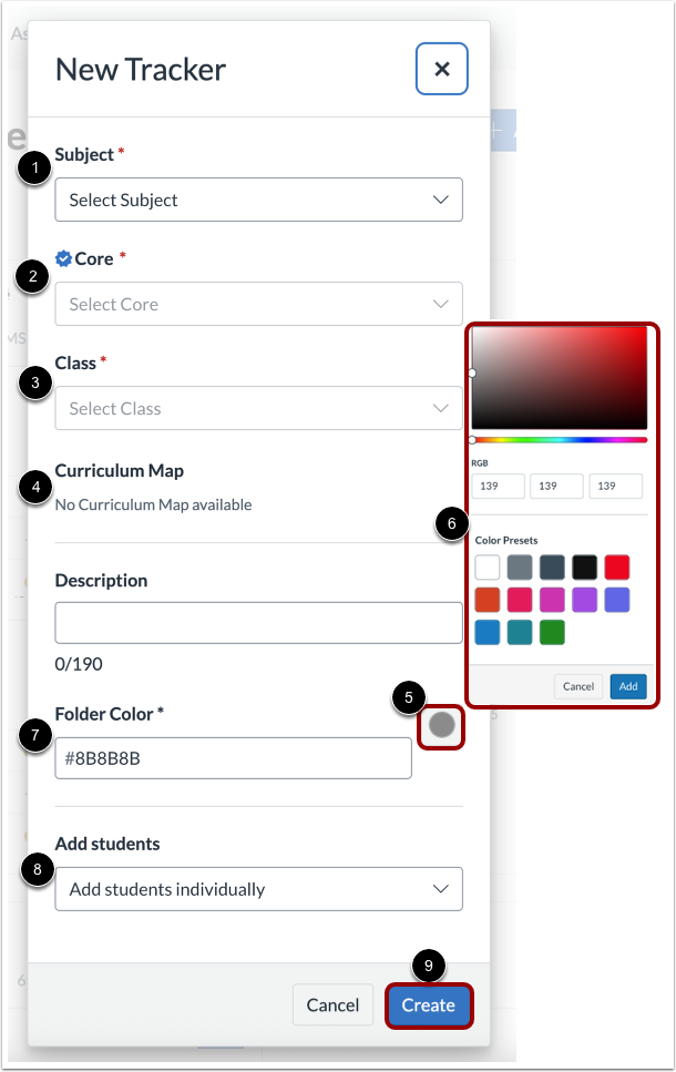 Enter Tracker Details