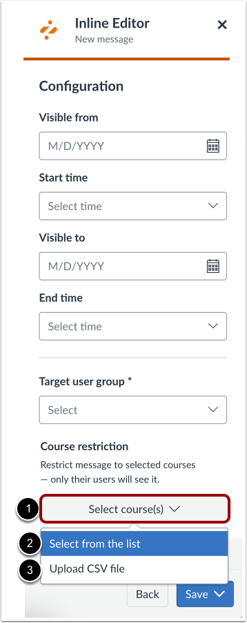 Add Course Restriction