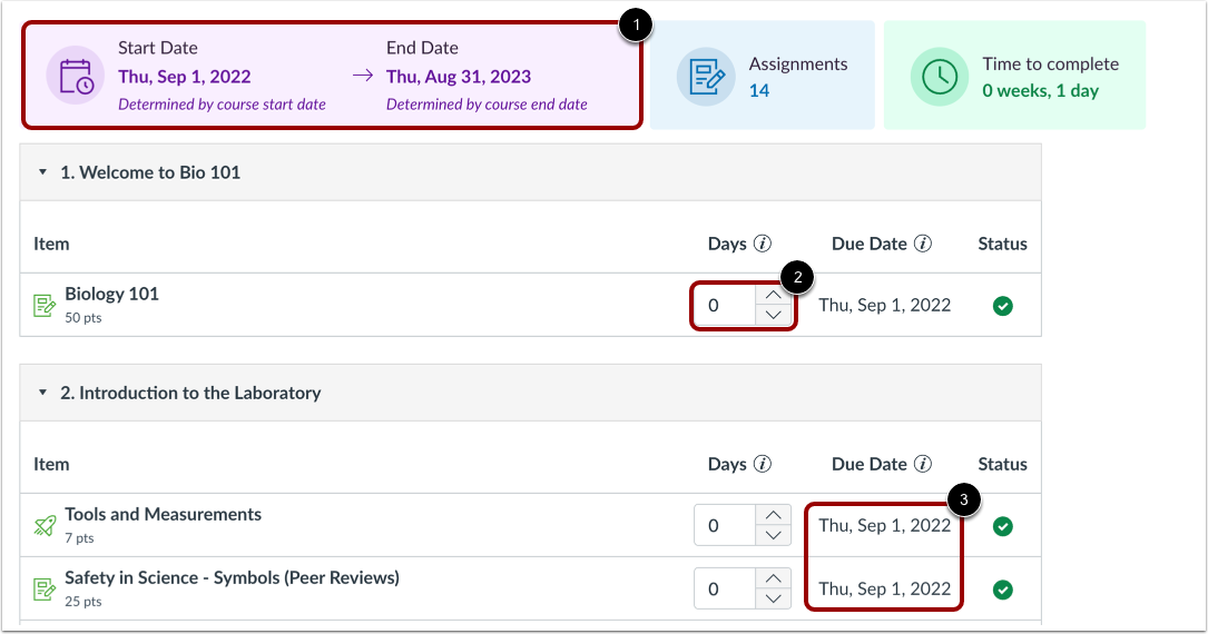 Manage Course Pacing
