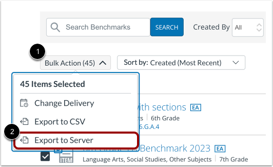 Export Scores to Server