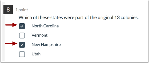 Multiple Answer Question
