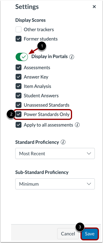 Display Power Standards Only