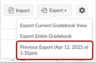 Export current scores