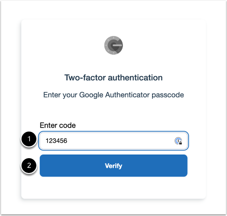 Using Two-factor Authentication Code