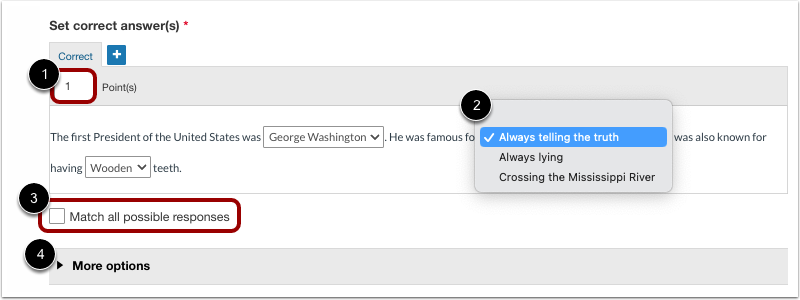 Enter Correct Responses